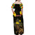 Ethiopia Enkutatash Lion of Judah Family Matching Off Shoulder Maxi Dress and Hawaiian Shirt With Folk Pattern