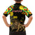 Ethiopia Enkutatash Lion of Judah Family Matching Off Shoulder Short Dress and Hawaiian Shirt With Folk Pattern