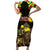 Ethiopia Enkutatash Lion of Judah Family Matching Short Sleeve Bodycon Dress and Hawaiian Shirt With Folk Pattern - Wonder Print Shop