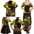 Ethiopia Enkutatash Lion of Judah Family Matching Summer Maxi Dress and Hawaiian Shirt With Folk Pattern