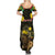 Ethiopia Enkutatash Lion of Judah Family Matching Summer Maxi Dress and Hawaiian Shirt With Folk Pattern