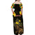 Ethiopia Enkutatash Lion of Judah Off Shoulder Maxi Dress With Folk Pattern