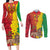 Ethiopia Enkutatash Melkam Addis Amet Couples Matching Long Sleeve Bodycon Dress and Long Sleeve Button Shirt With Bidens Macroptera - Wonder Print Shop