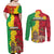 Ethiopia Enkutatash Melkam Addis Amet Couples Matching Off Shoulder Maxi Dress and Long Sleeve Button Shirt With Bidens Macroptera