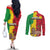 Ethiopia Enkutatash Melkam Addis Amet Couples Matching Off The Shoulder Long Sleeve Dress and Long Sleeve Button Shirt With Bidens Macroptera