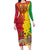 Ethiopia Enkutatash Melkam Addis Amet Long Sleeve Bodycon Dress With Bidens Macroptera