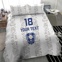 Custom York Minstrel Spirit Bedding Set Norse Viking Pattern White Version - Wonder Print Shop