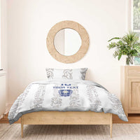 Custom York Minstrel Spirit Bedding Set Norse Viking Pattern White Version - Wonder Print Shop