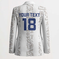 Custom York Minstrel Spirit Blazer Norse Viking Pattern White Version - Wonder Print Shop