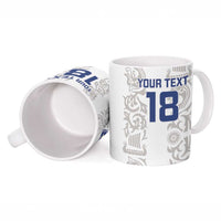 Custom York Minstrel Spirit Ceramic Mug Norse Viking Pattern White Version - Wonder Print Shop
