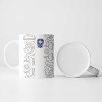 Custom York Minstrel Spirit Ceramic Mug Norse Viking Pattern White Version - Wonder Print Shop