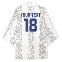 Custom York Minstrel Spirit Kimono Norse Viking Pattern White Version - Wonder Print Shop