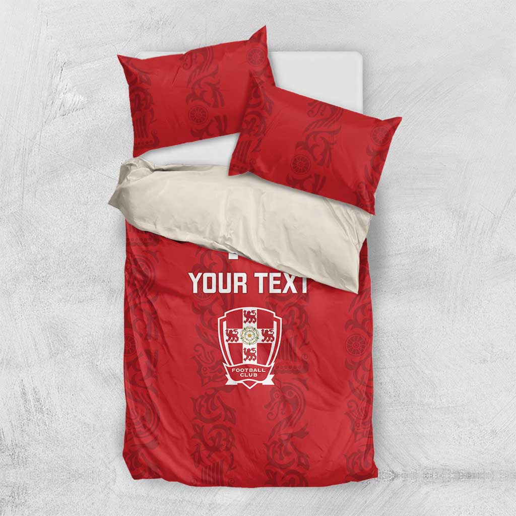 Custom York Minstrel Spirit Bedding Set Norse Viking Pattern Red Version - Wonder Print Shop
