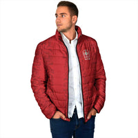 Custom York Minstrel Spirit Padded Jacket Norse Viking Pattern Red Version - Wonder Print Shop