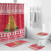 Poland Christmas Bathroom Set Oh Pierogi Tree - Wonder Print Shop