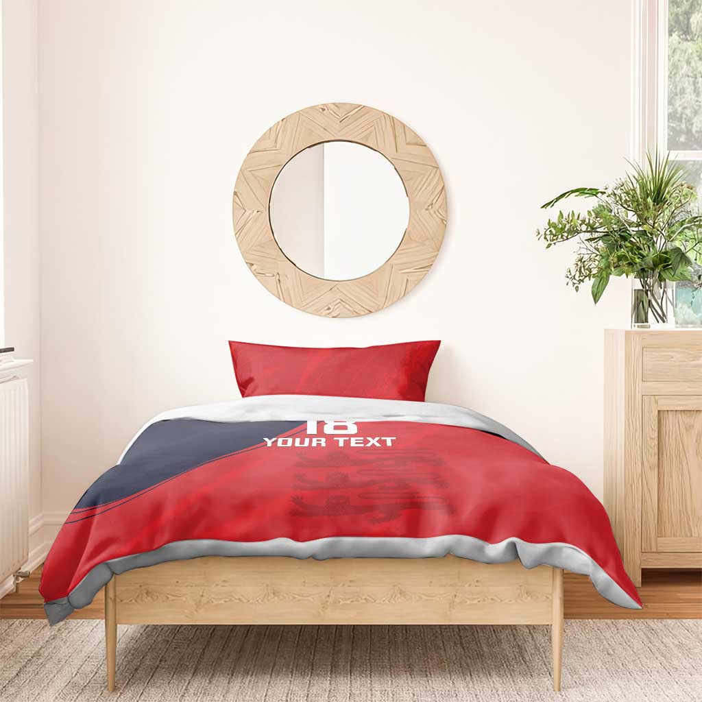 Custom Bailiwick of Jersey Cricket Bedding Set Jer Lions Champion Red Version - Wonder Print Shop