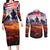 USA Veterans Day Couples Matching Long Sleeve Bodycon Dress and Long Sleeve Button Shirt All Gave Some With Poppy Patterns - Wonder Print Shop