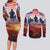 USA Veterans Day Couples Matching Long Sleeve Bodycon Dress and Long Sleeve Button Shirt All Gave Some With Poppy Patterns - Wonder Print Shop