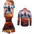 USA Veterans Day Couples Matching Mermaid Dress and Long Sleeve Button Shirt All Gave Some With Poppy Patterns