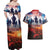 USA Veterans Day Couples Matching Off Shoulder Maxi Dress and Hawaiian Shirt All Gave Some With Poppy Patterns - Wonder Print Shop