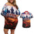 USA Veterans Day Couples Matching Off Shoulder Short Dress and Hawaiian Shirt All Gave Some With Poppy Patterns - Wonder Print Shop