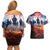 USA Veterans Day Couples Matching Off Shoulder Short Dress and Hawaiian Shirt All Gave Some With Poppy Patterns - Wonder Print Shop