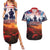 USA Veterans Day Couples Matching Summer Maxi Dress and Hawaiian Shirt All Gave Some With Poppy Patterns - Wonder Print Shop