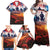 USA Veterans Day Family Matching Off Shoulder Maxi Dress and Hawaiian Shirt All Gave Some With Poppy Patterns - Wonder Print Shop