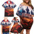 USA Veterans Day Family Matching Off Shoulder Short Dress and Hawaiian Shirt All Gave Some With Poppy Patterns - Wonder Print Shop