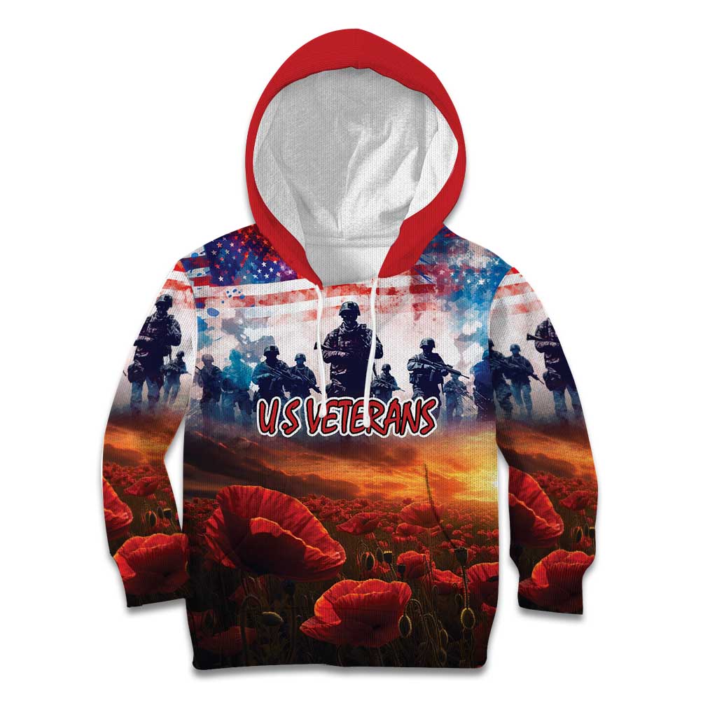 USA Veterans Day Kid Hoodie All Gave Some With Poppy Patterns - Wonder Print Shop