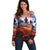 USA Veterans Day Off Shoulder Sweater All Gave Some With Poppy Patterns