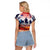 USA Veterans Day Raglan Cropped T Shirt All Gave Some With Poppy Patterns