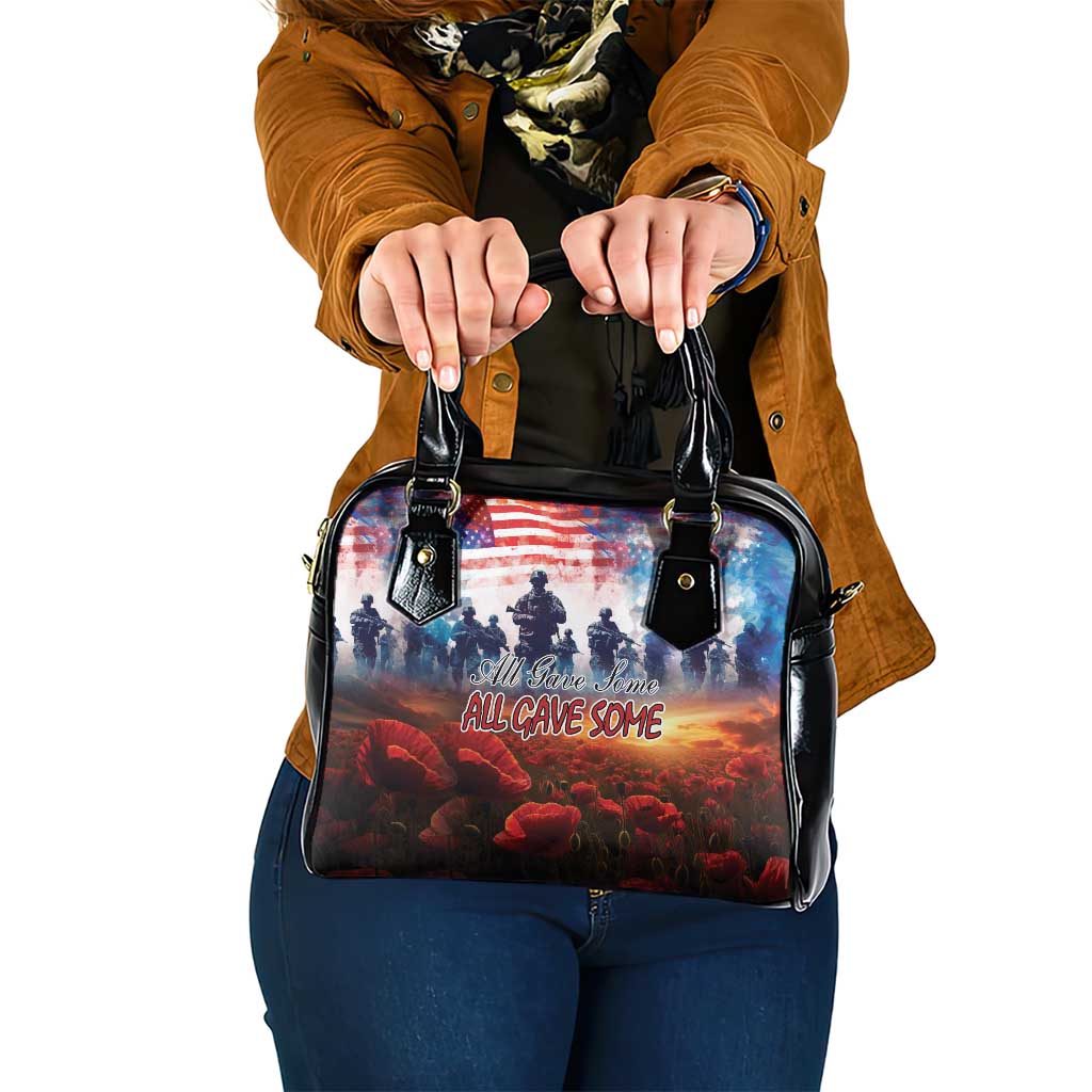 USA Veterans Day Shoulder Handbag All Gave Some With Poppy Patterns