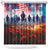 USA Veterans Day Shower Curtain All Gave Some With Poppy Patterns