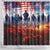 USA Veterans Day Shower Curtain All Gave Some With Poppy Patterns