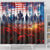 USA Veterans Day Shower Curtain All Gave Some With Poppy Patterns