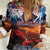 USA Veterans Day Women Casual Shirt All Gave Some With Poppy Patterns