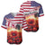 USA Veterans Day Baseball Jersey Poppy Flowers With Flag Grunge - Wonder Print Shop