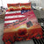 USA Veterans Day Bedding Set Poppy Flowers With Flag Grunge - Wonder Print Shop