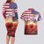 USA Veterans Day Couples Matching Long Sleeve Bodycon Dress and Hawaiian Shirt Poppy Flowers With Flag Grunge - Wonder Print Shop