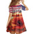 USA Veterans Day Family Matching Off Shoulder Short Dress and Hawaiian Shirt Poppy Flowers With Flag Grunge - Wonder Print Shop