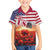 USA Veterans Day Family Matching Puletasi and Hawaiian Shirt Poppy Flowers With Flag Grunge - Wonder Print Shop