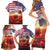 USA Veterans Day Family Matching Short Sleeve Bodycon Dress and Hawaiian Shirt Poppy Flowers With Flag Grunge - Wonder Print Shop