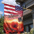 USA Veterans Day Garden Flag Poppy Flowers With Flag Grunge