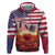 USA Veterans Day Hoodie Poppy Flowers With Flag Grunge - Wonder Print Shop