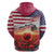 USA Veterans Day Hoodie Poppy Flowers With Flag Grunge - Wonder Print Shop