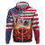 USA Veterans Day Hoodie Poppy Flowers With Flag Grunge - Wonder Print Shop