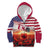 USA Veterans Day Kid Hoodie Poppy Flowers With Flag Grunge - Wonder Print Shop