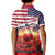 USA Veterans Day Kid Polo Shirt Poppy Flowers With Flag Grunge