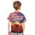 USA Veterans Day Kid T Shirt Poppy Flowers With Flag Grunge